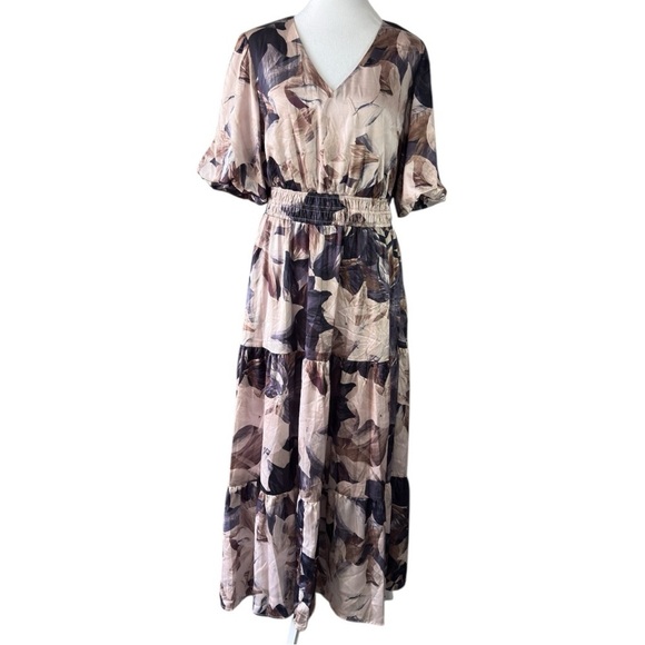 Rachel Zoe Pink and Tan Dolman Sleeve Maxi Dress - Picture 2 of 9